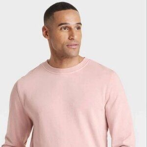 NWT Goodfellow & Co Men’s Pullover French Terry Sweatshirt Size XLARGE Ash Pink